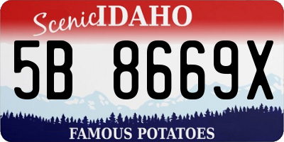 ID license plate 5B8669X