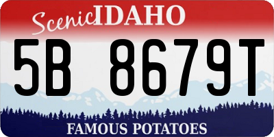 ID license plate 5B8679T