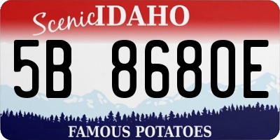 ID license plate 5B8680E