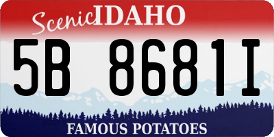 ID license plate 5B8681I