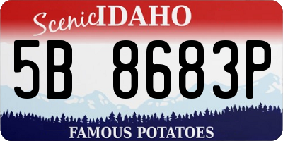 ID license plate 5B8683P