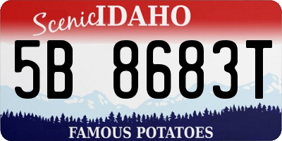 ID license plate 5B8683T
