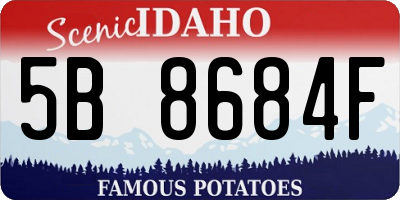 ID license plate 5B8684F