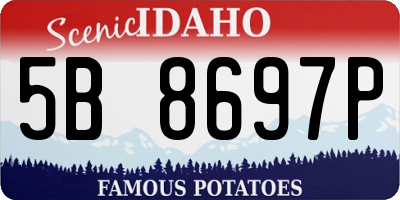 ID license plate 5B8697P