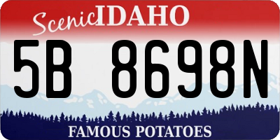 ID license plate 5B8698N