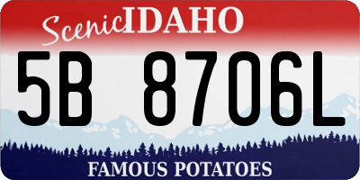 ID license plate 5B8706L