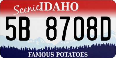 ID license plate 5B8708D