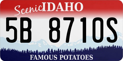 ID license plate 5B8710S
