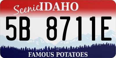 ID license plate 5B8711E