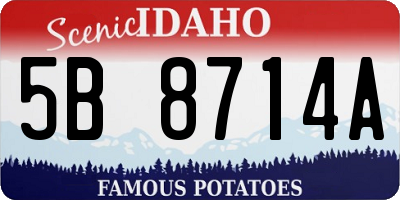 ID license plate 5B8714A