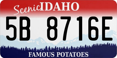 ID license plate 5B8716E