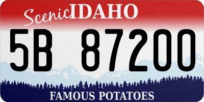 ID license plate 5B8720O
