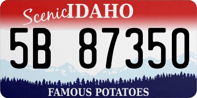 ID license plate 5B8735O