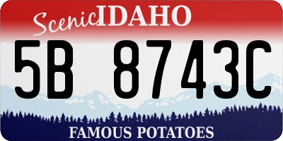 ID license plate 5B8743C