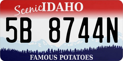 ID license plate 5B8744N