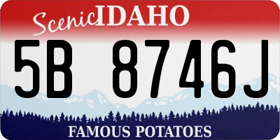 ID license plate 5B8746J