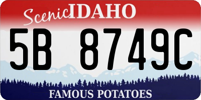 ID license plate 5B8749C
