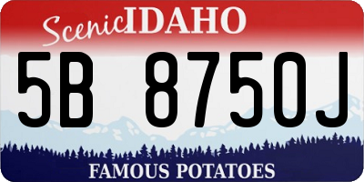 ID license plate 5B8750J