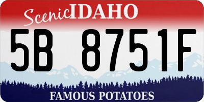 ID license plate 5B8751F