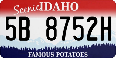 ID license plate 5B8752H