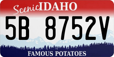 ID license plate 5B8752V