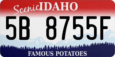 ID license plate 5B8755F