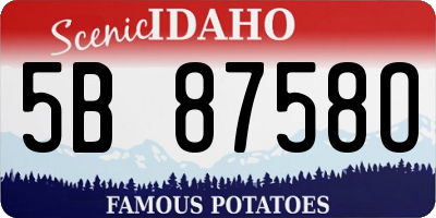 ID license plate 5B8758O