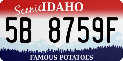 ID license plate 5B8759F