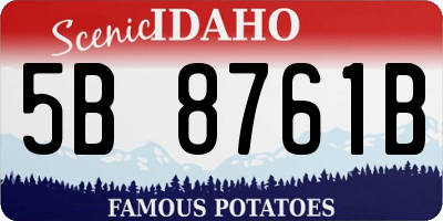 ID license plate 5B8761B