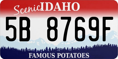 ID license plate 5B8769F