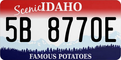 ID license plate 5B8770E