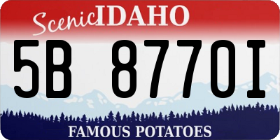 ID license plate 5B8770I