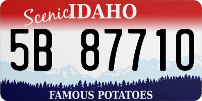 ID license plate 5B8771O