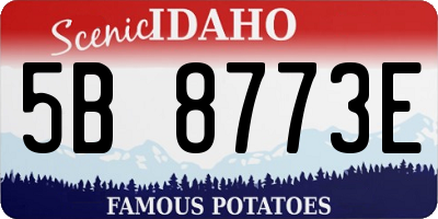 ID license plate 5B8773E