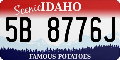 ID license plate 5B8776J