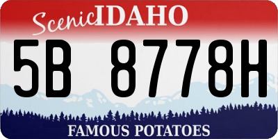 ID license plate 5B8778H
