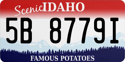 ID license plate 5B8779I