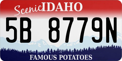 ID license plate 5B8779N