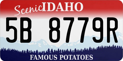 ID license plate 5B8779R