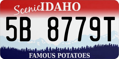 ID license plate 5B8779T