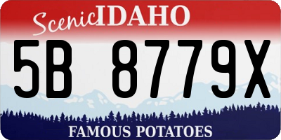 ID license plate 5B8779X