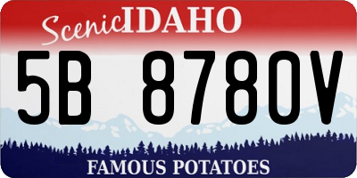 ID license plate 5B8780V
