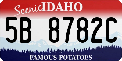ID license plate 5B8782C