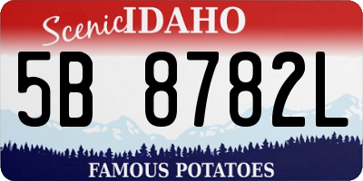 ID license plate 5B8782L