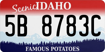 ID license plate 5B8783C