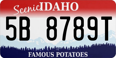 ID license plate 5B8789T