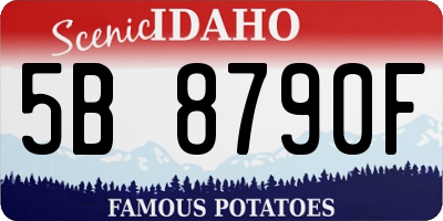 ID license plate 5B8790F