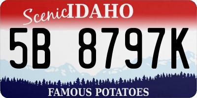ID license plate 5B8797K