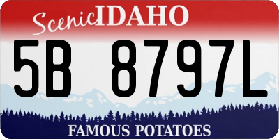 ID license plate 5B8797L