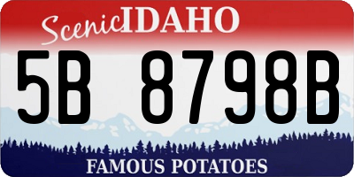 ID license plate 5B8798B
